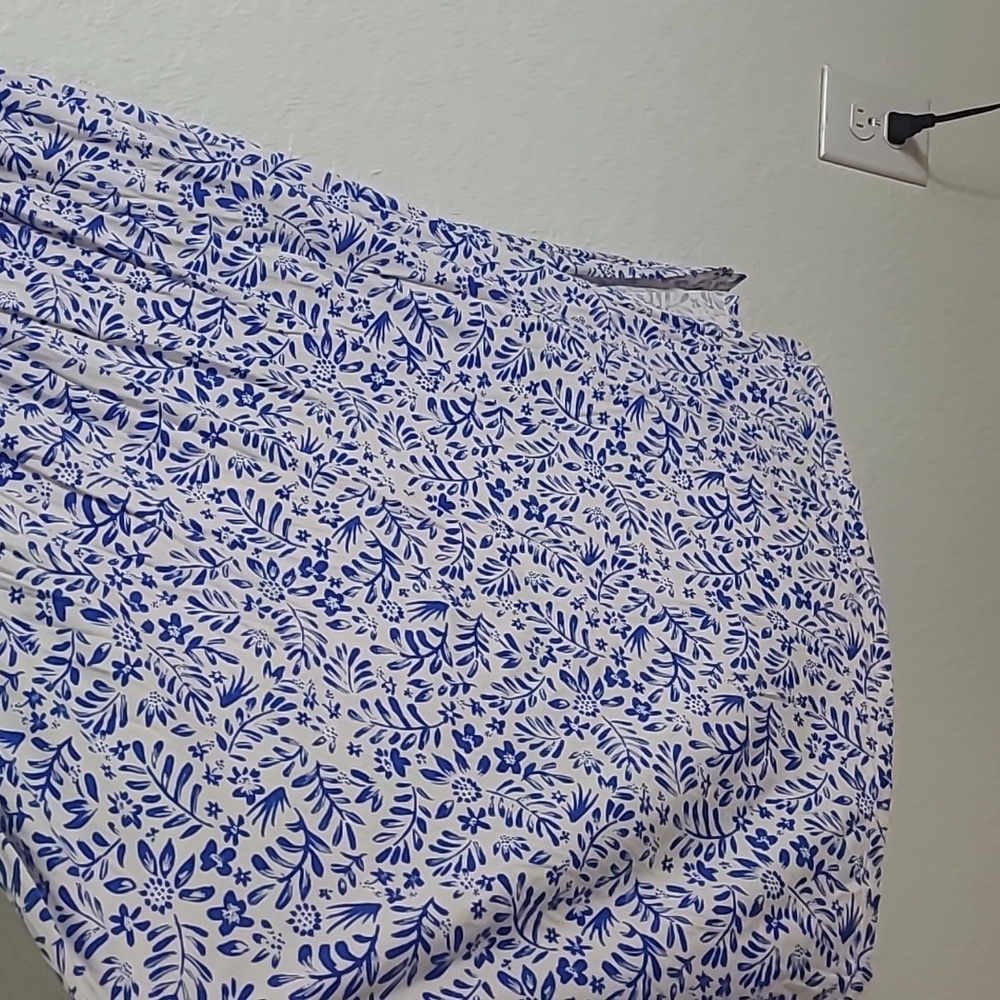 ModCloth Blue Floral Print Women's Dress Xl - Picture 4 of 8